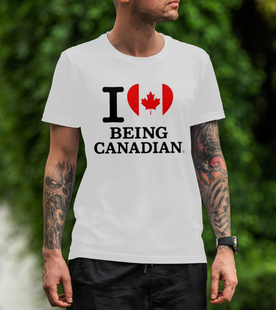 I Heart Maple Leaf Being Canadian T-Shirt