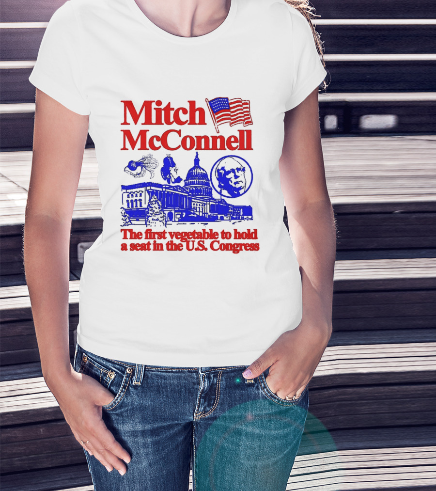 Mitch McConnell First Vegetable Hold Seat U.S. Congress Flag Capitol T-Shirt