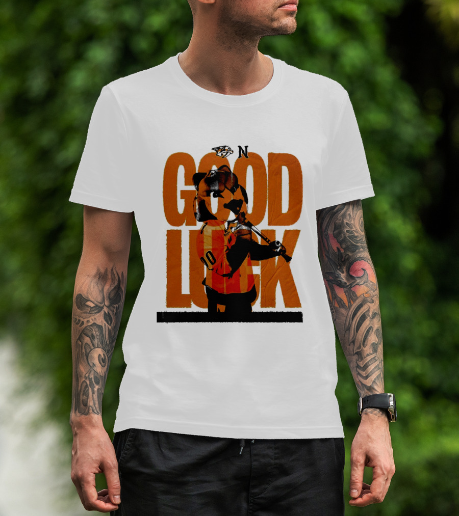 Nashville Predators Gnash Good Luck Hockey T-Shirt