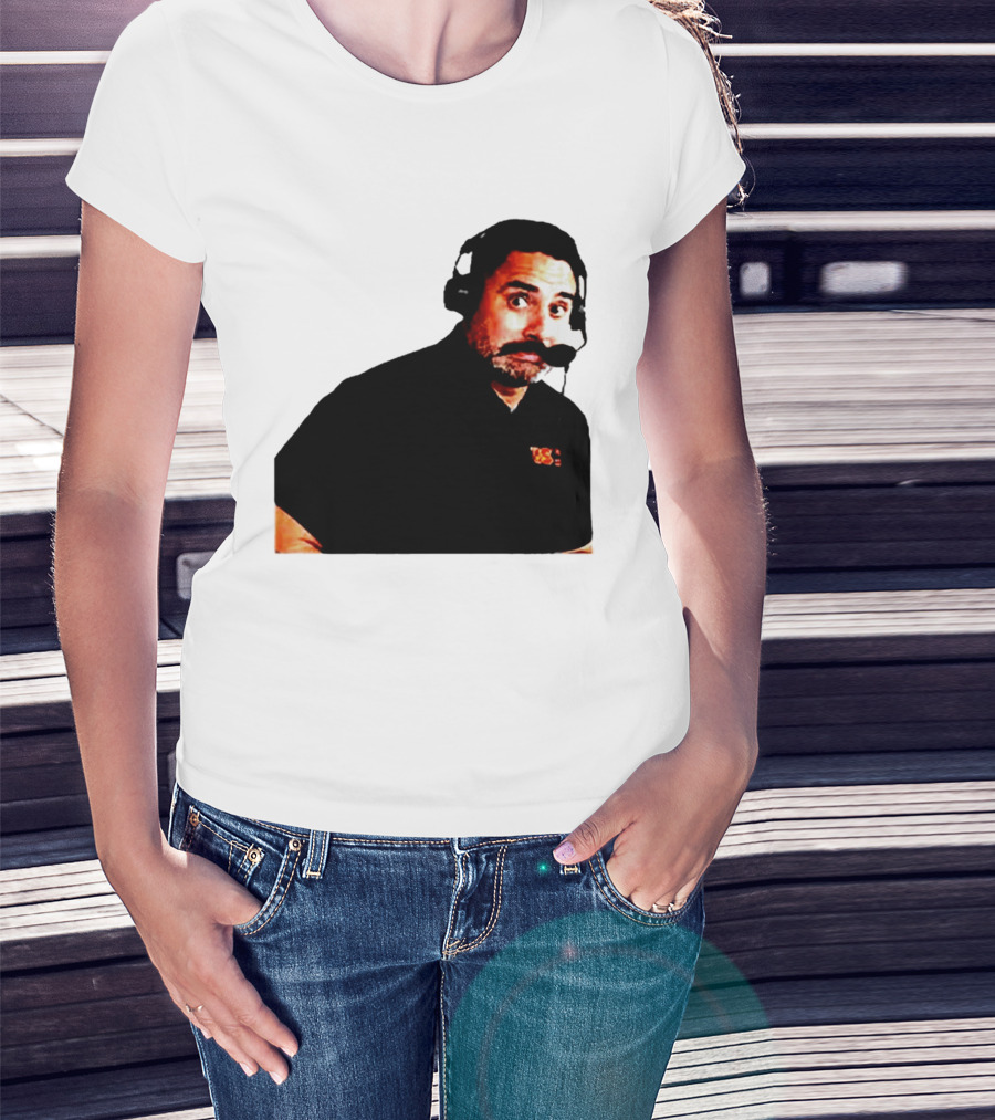 Steve Sarkisian Headset Shocked Longhorns Face Meme T-Shirt