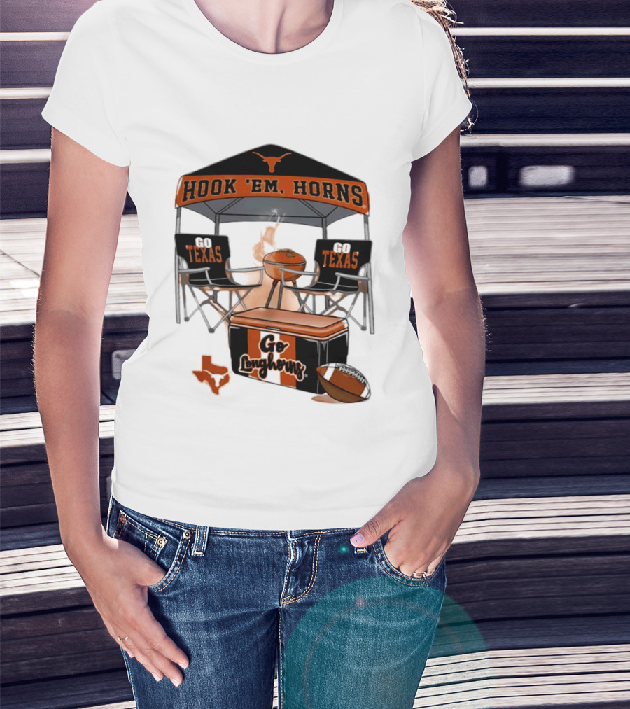 Texas Longhorns Hook 'Em Horns Go Texas 2026 NCAA Tailgater Hometown Football Fan Essentials T-Shirt
