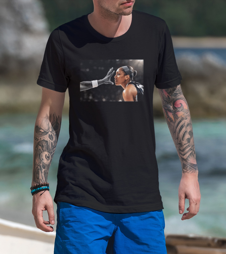 A'ja Wilson Las Vegas Aces Basketball Intensity Hand In The Face T-Shirt