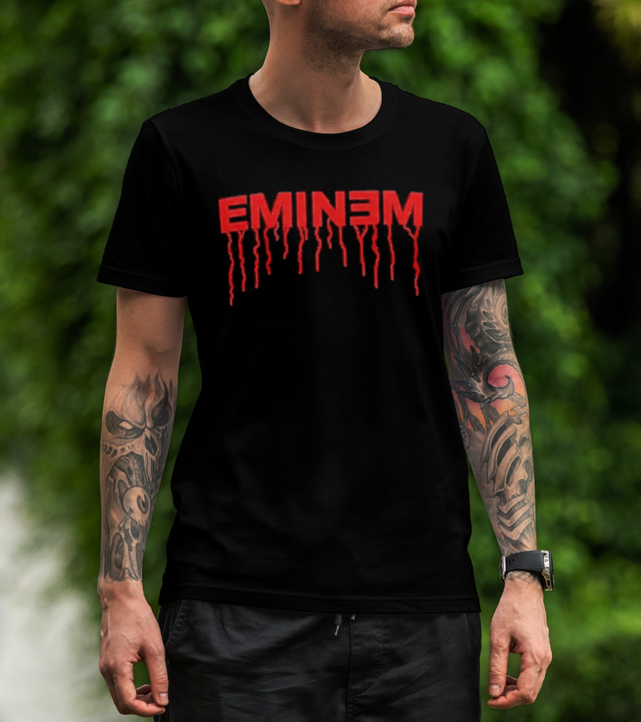 Eminem Slim Shady Jason Mask Chainsaw Halloween T-Shirt
