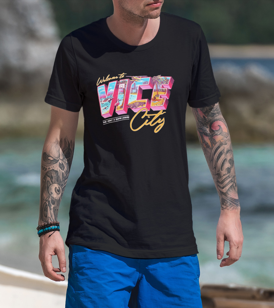 Welcome To Vice City The Heat & Duvin Leisure Miami GTA 6 T-Shirt