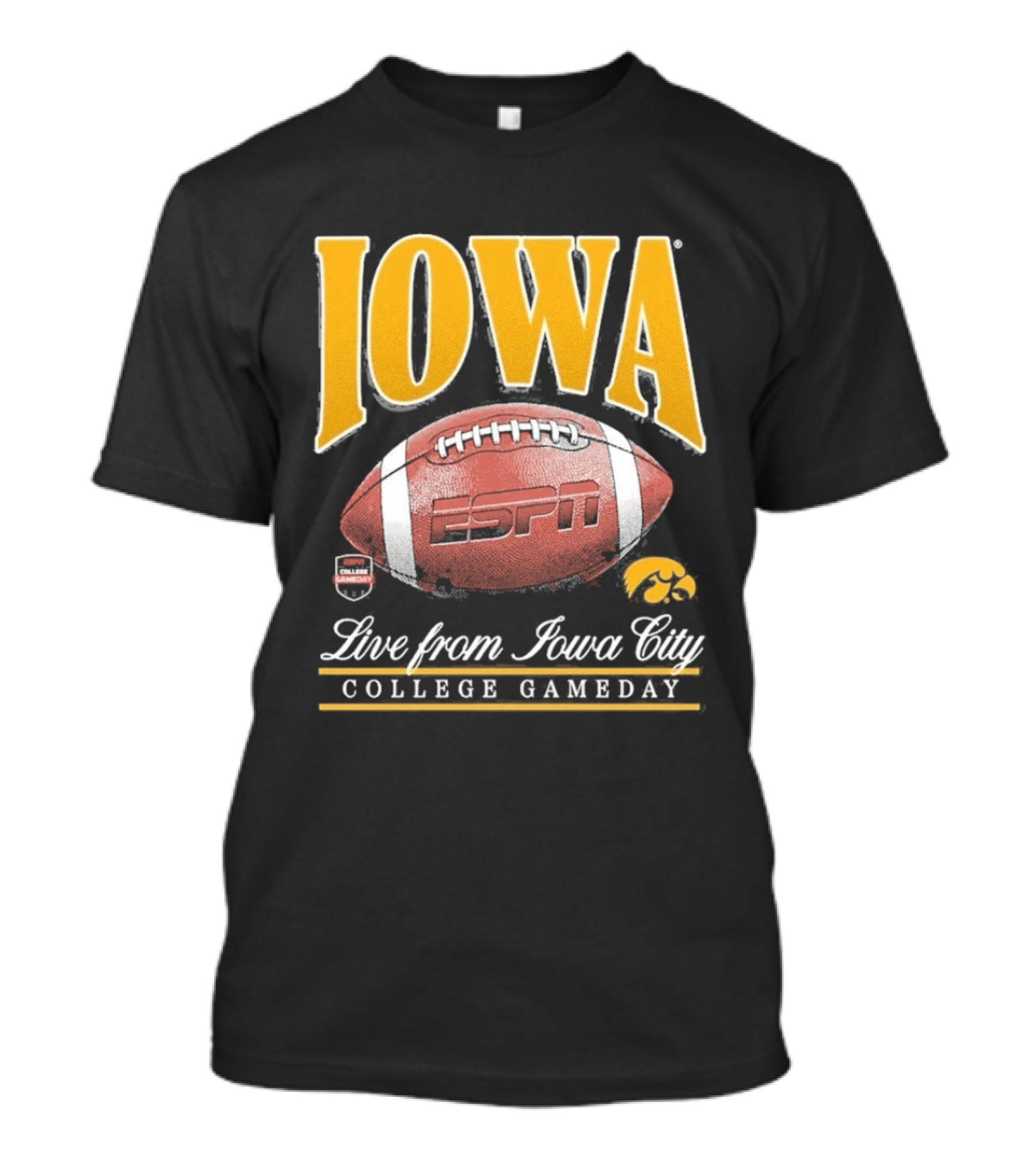 Iowa College Gameday 2026 Live From Iowa City ESPN Hawkeyes Football T-Shirt