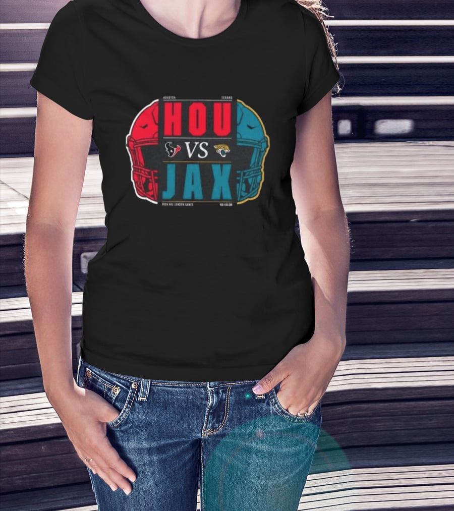 Houston Texans Vs Jacksonville Jaguars 2026 London International City Games Match Up T-Shirt