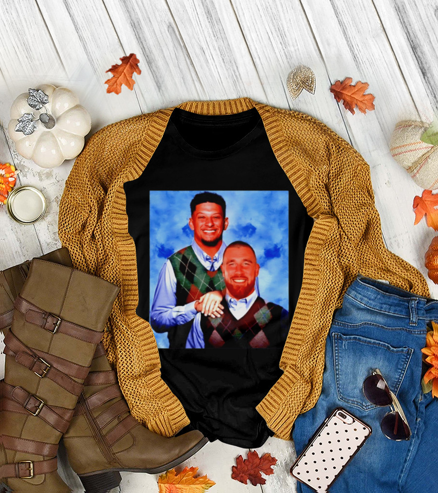 Patrick Mahomes Travis Kelce Step Brothers Meme Football T-Shirt