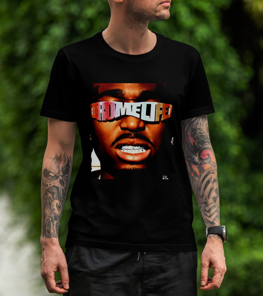 Qromelife Album Cover Featuring Quavo Face T-Shirt