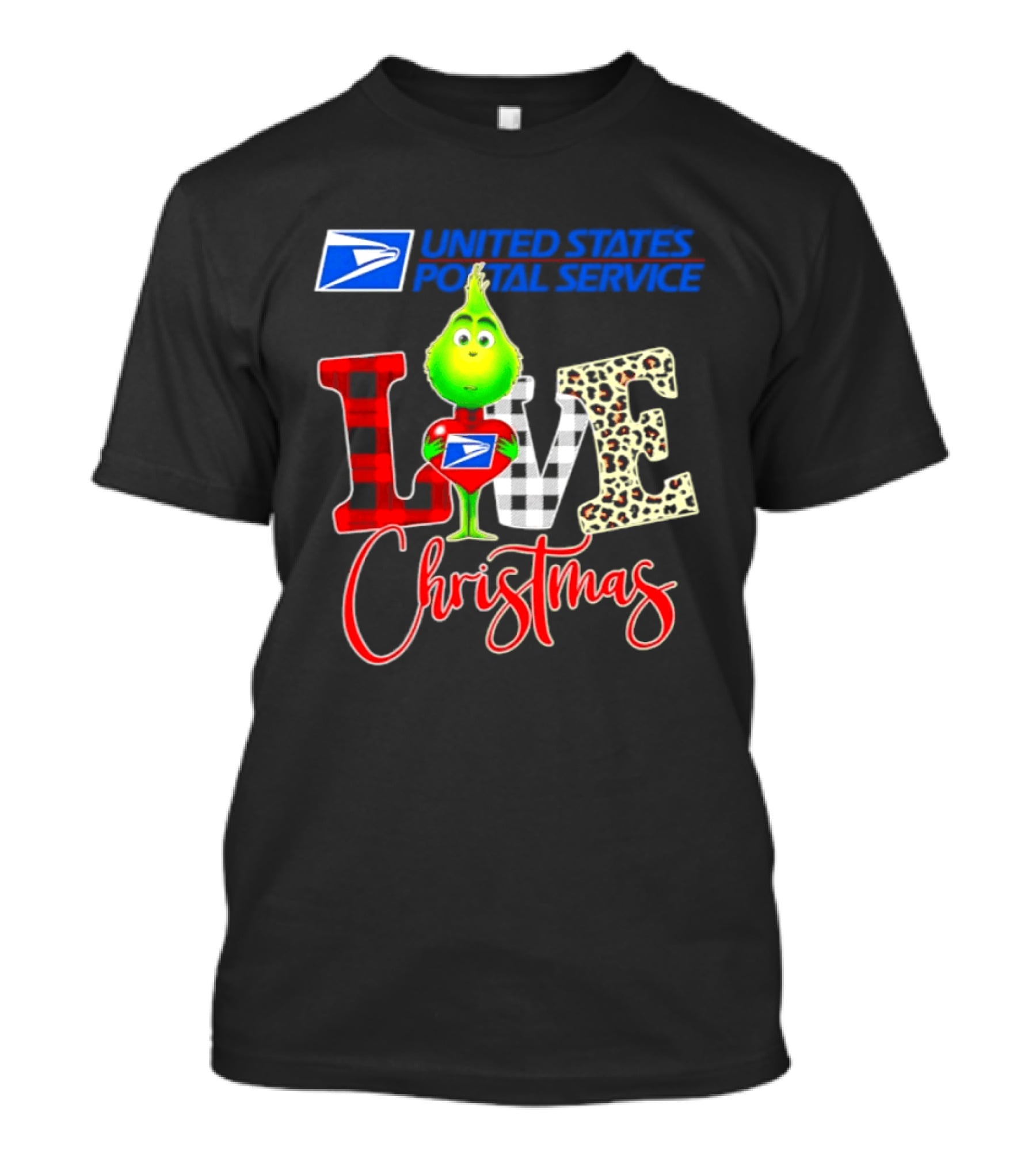 United States Postal Service Grinch Love Christmas T-Shirt