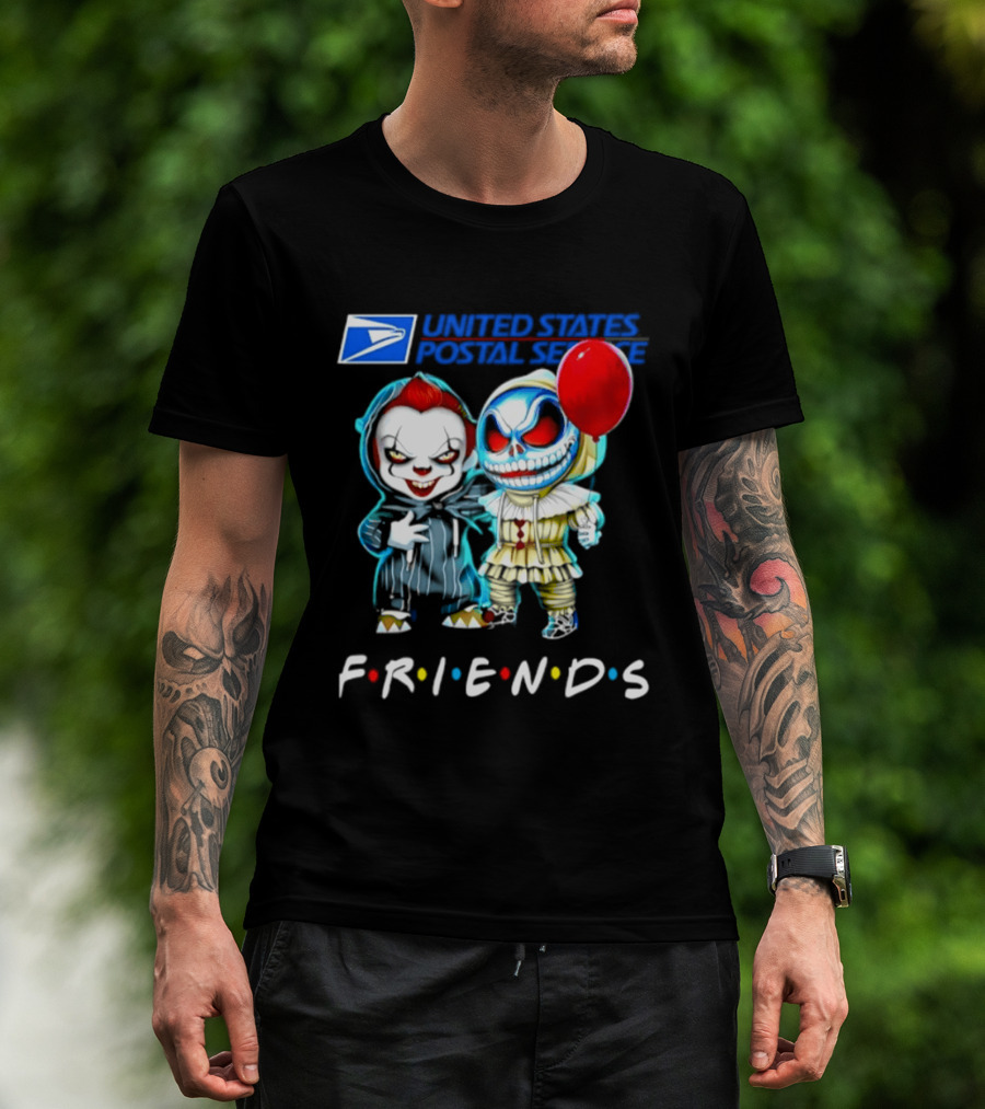 United States Postal Service Pennywise Skellington Friends 2026 Halloween T-Shirt