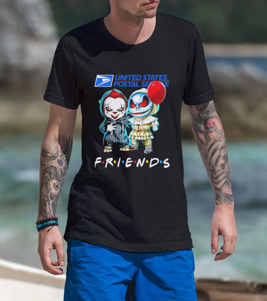 United States Postal Service Pennywise Skellington Friends 2026 Halloween T-Shirt