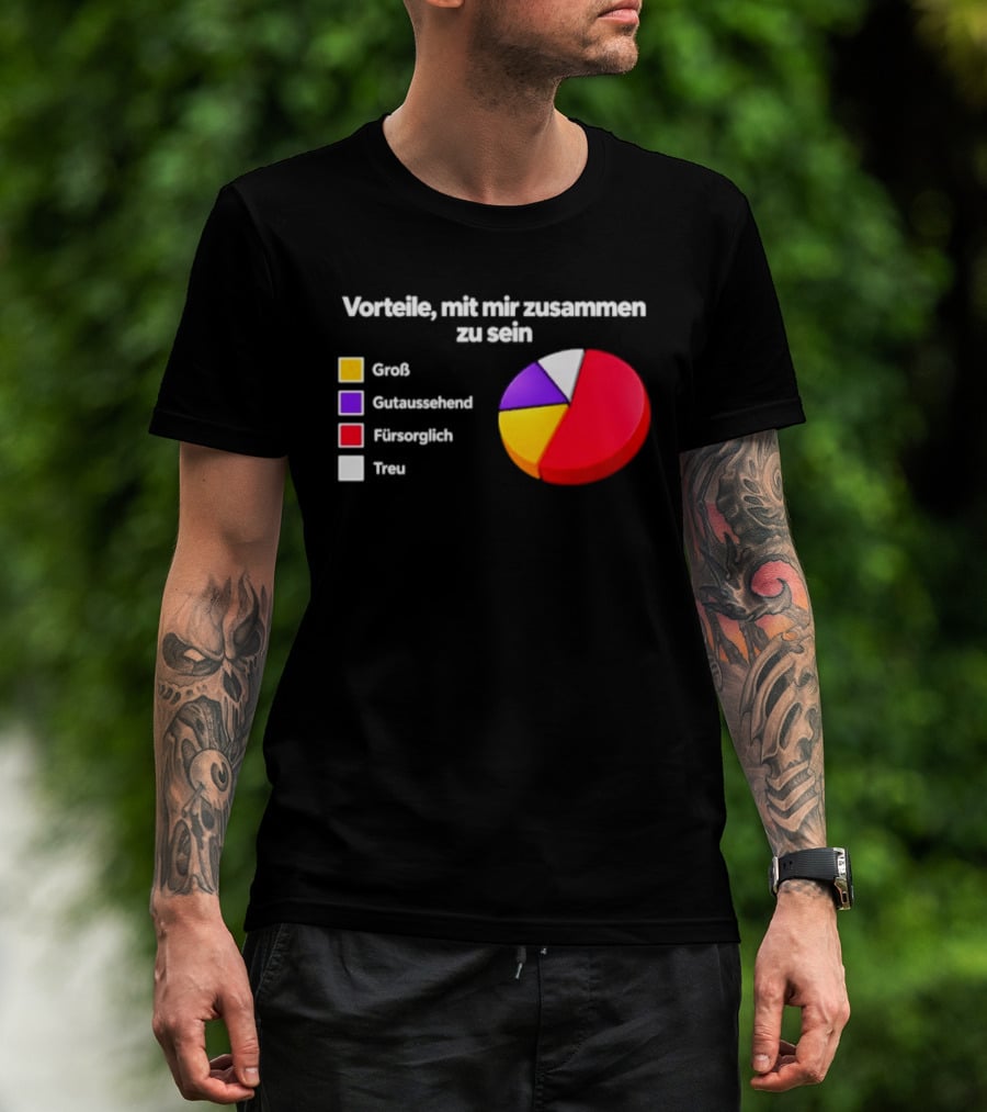 Vorteile Mit Mir Zusammen Zu Sein Grafik Groß Loyal Romantisch Abenteuerlustig T-Shirt
