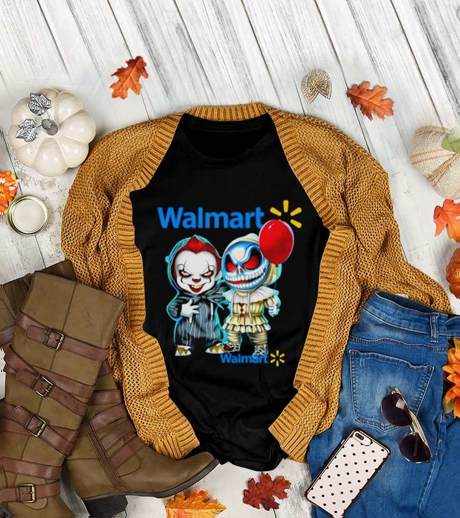 Walmart Pennywise Skellington 2026 Halloween Balloon Collaboration T-Shirt