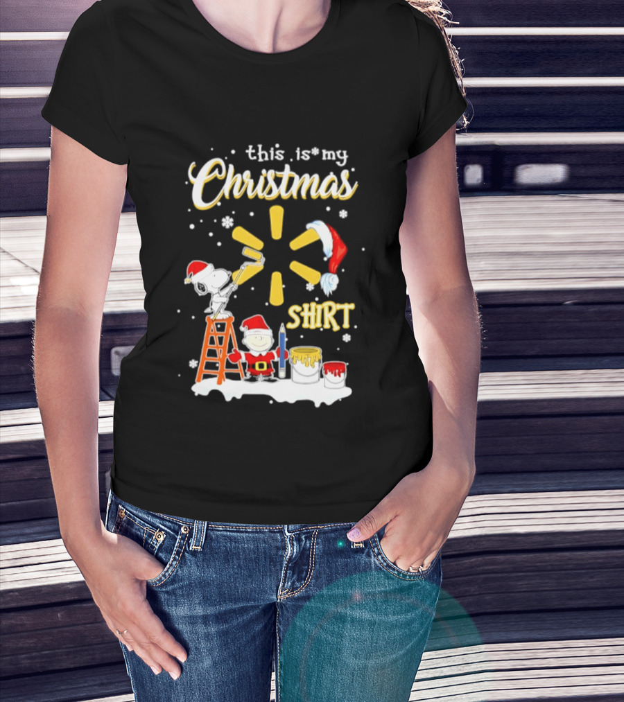 Walmart X Snoopy Woodstock Charlie Brown 2026 This Is My Christmas T-Shirt