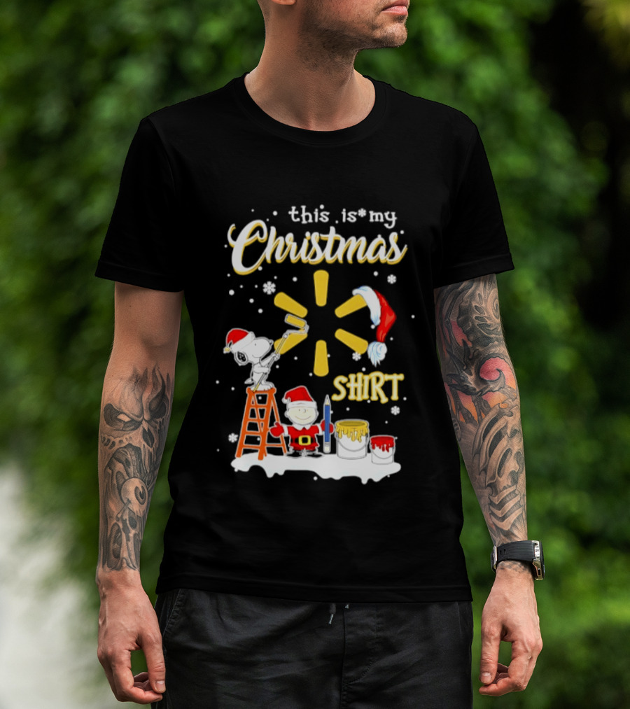 Walmart X Snoopy Woodstock Charlie Brown 2026 This Is My Christmas T-Shirt