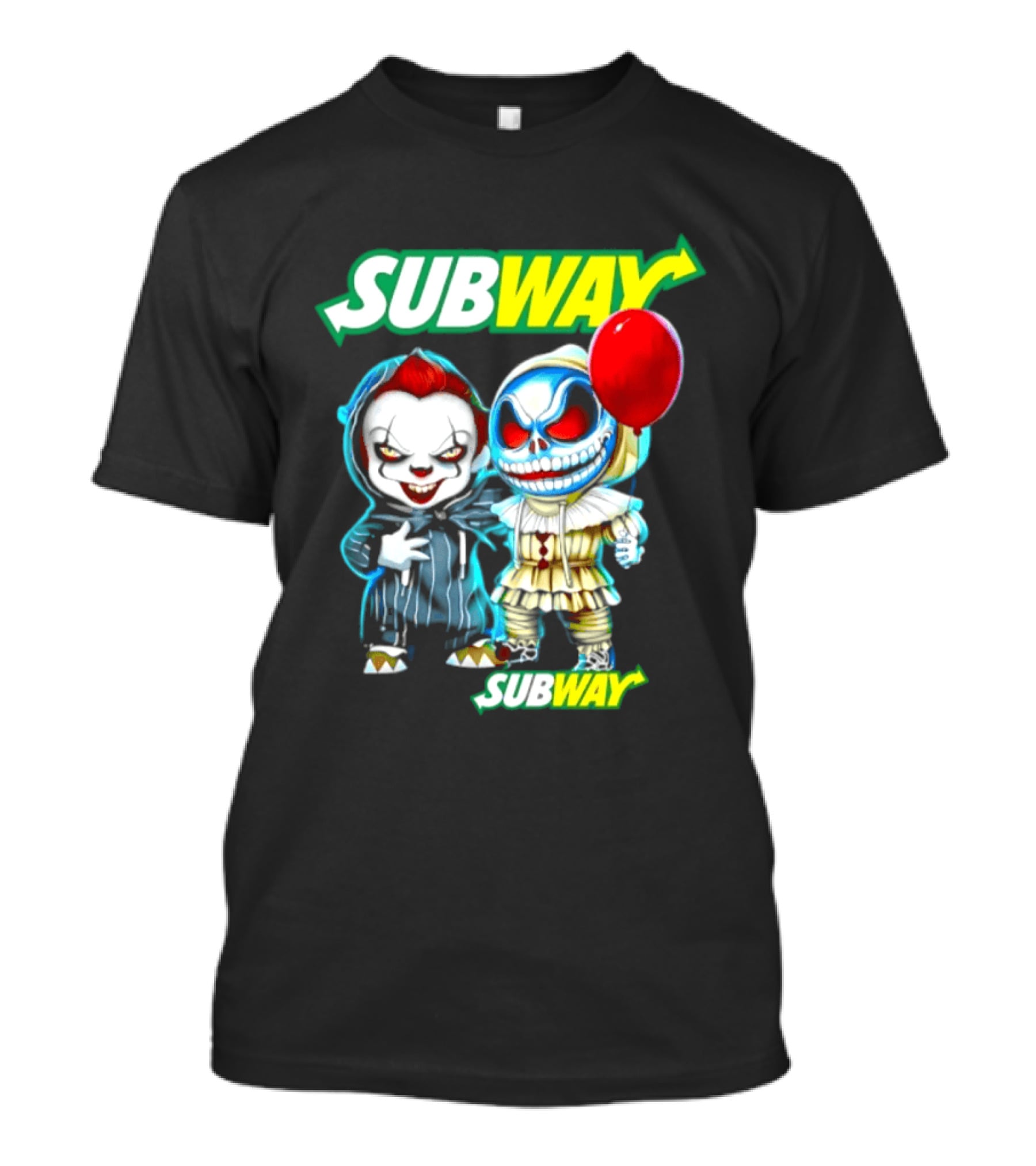 Subway Halloween 2026 Pennywise Skellington Red Balloon T-Shirt