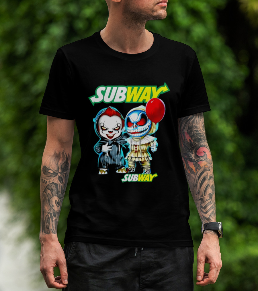 Subway Halloween 2026 Pennywise Skellington Red Balloon T-Shirt