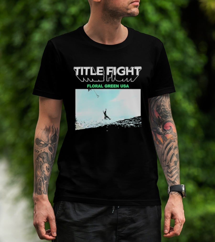 Title Fight Floral Green USA Hardcore Punk T-Shirt