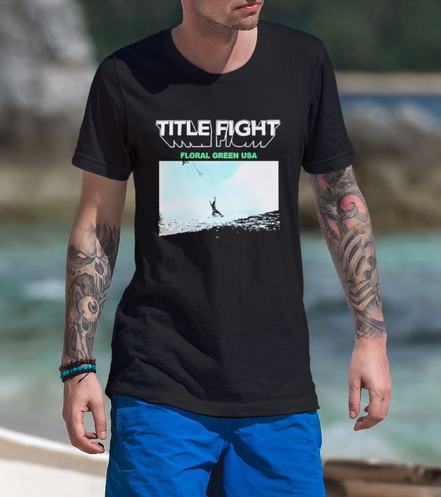 Title Fight Floral Green USA Hardcore Punk T-Shirt