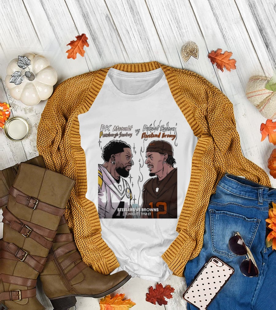 DK Metcalf Pittsburgh Steelers Vs Denzel Boston Cleveland Browns Steelers Vs Browns T-Shirt