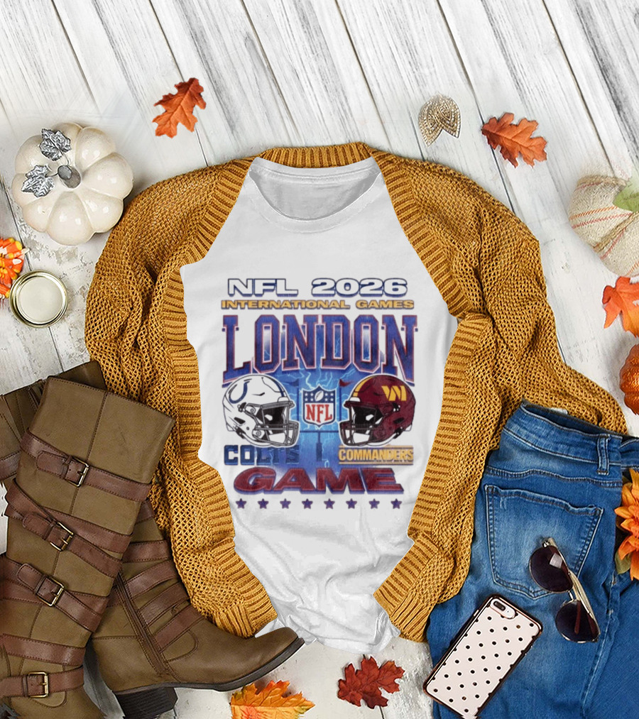 NFL 2026 International Games London Colts Vs Commanders Game T-Shirt
