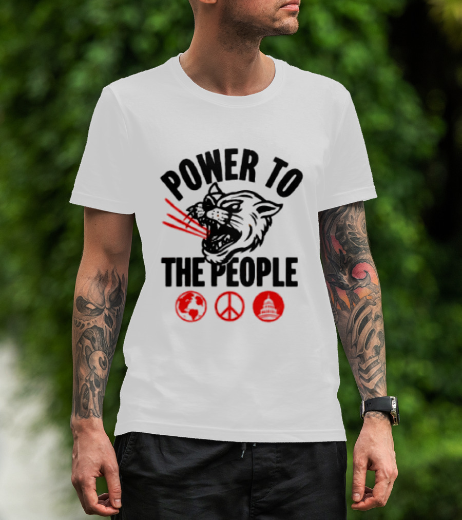 Power To The People 2026 Columbia MD October 3 Merriweather Post Pavilion The Tiger Peace T-Shirt