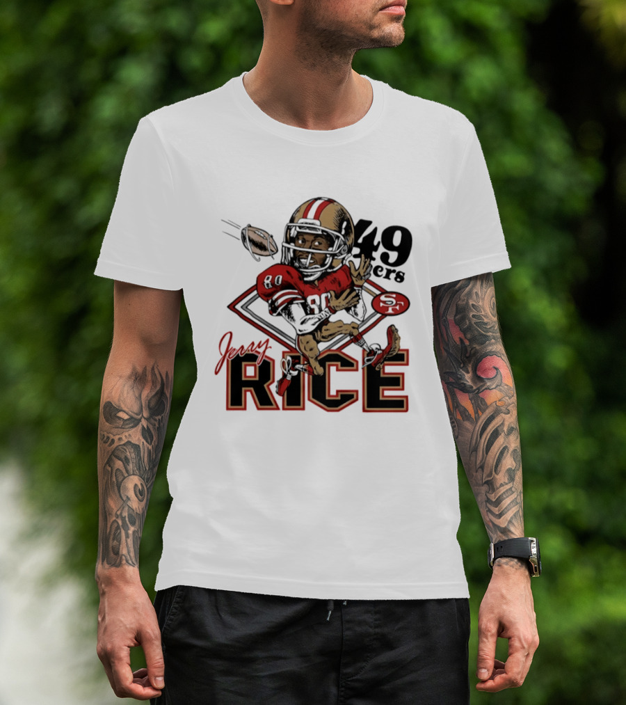 Jerry Rice San Francisco 49ers Caricature T-Shirt