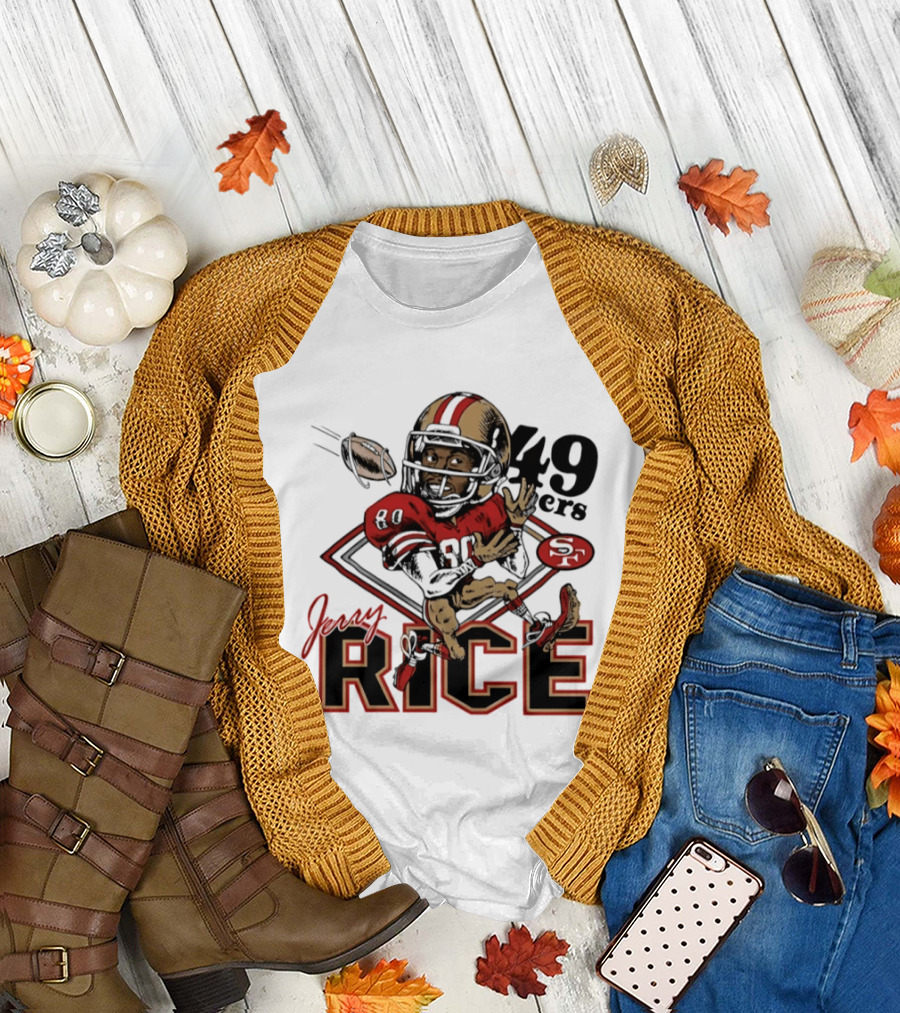Jerry Rice San Francisco 49ers Caricature T-Shirt