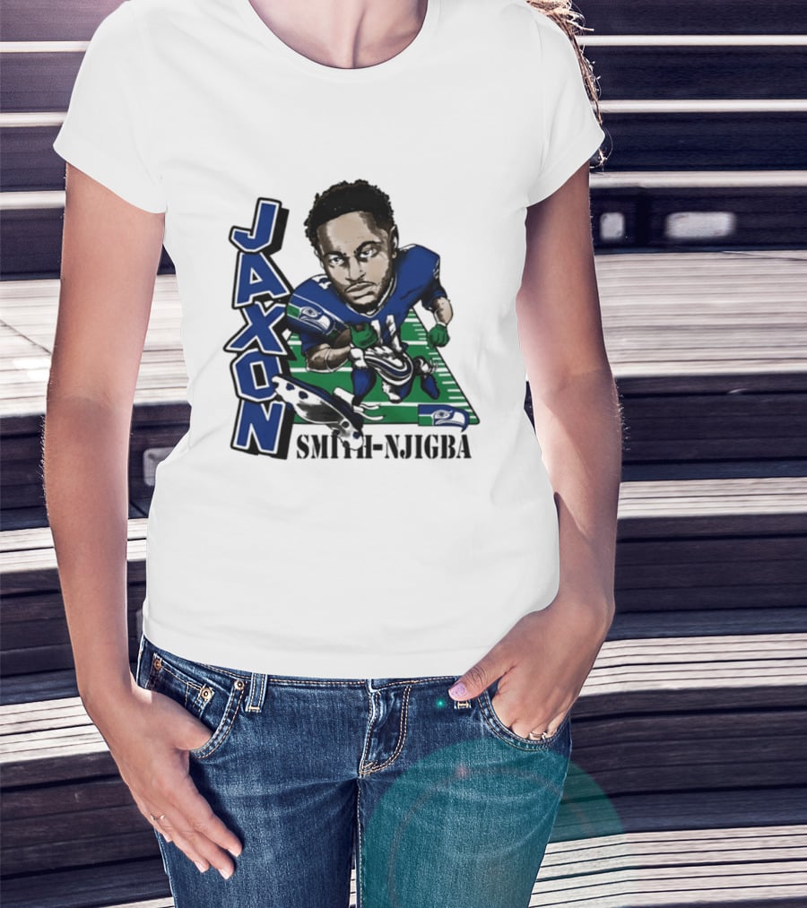 Seattle Seahawks Jaxon Smith Njigba Football Caricature T-Shirt