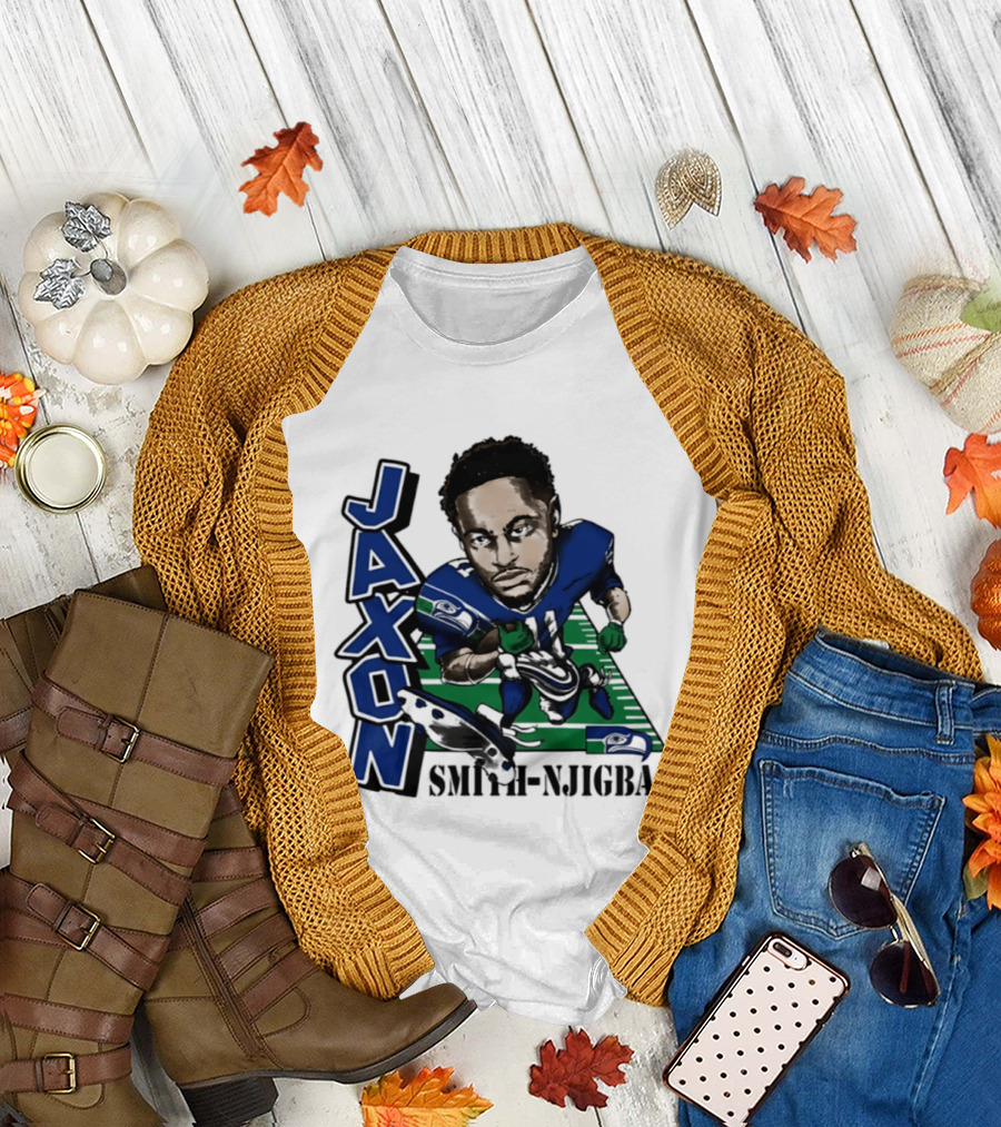 Seattle Seahawks Jaxon Smith Njigba Football Caricature T-Shirt