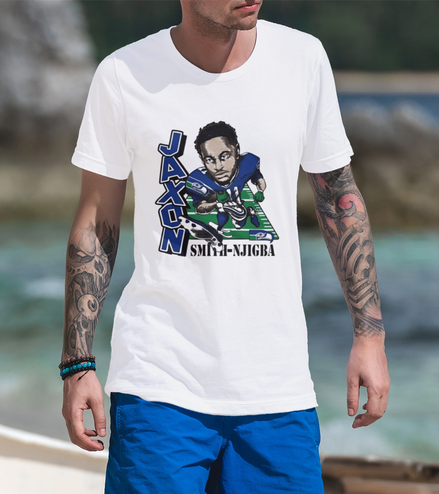 Seattle Seahawks Jaxon Smith Njigba Football Caricature T-Shirt