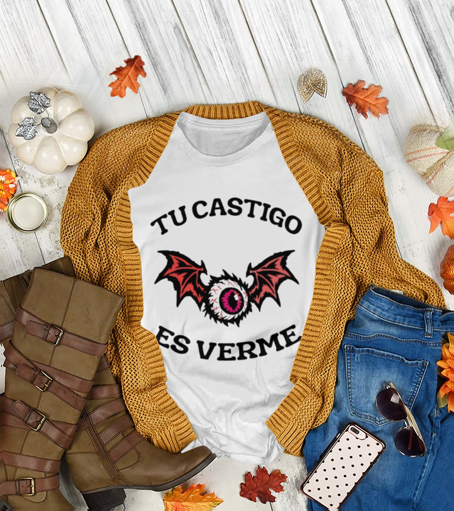 Tu Castigo Es Verme Eye Bat Wings Gothic T-Shirt