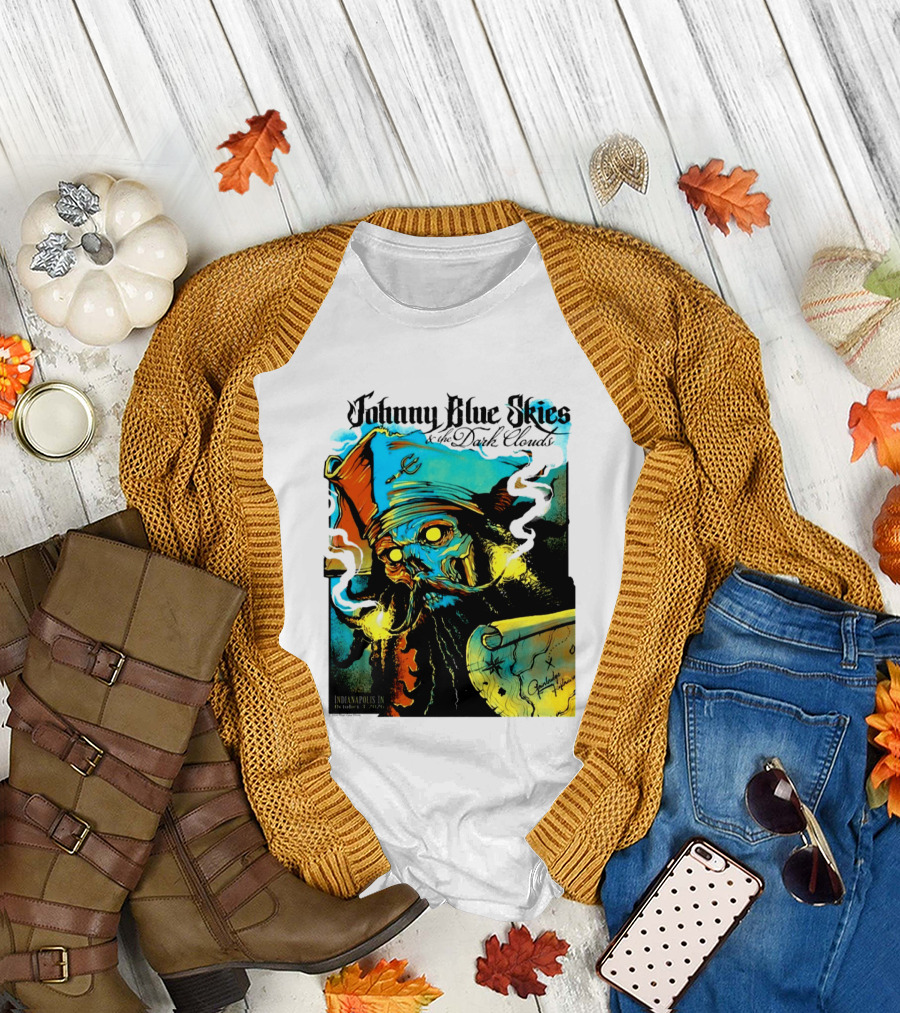 Johnny Blue Skies And The Dark Clouds Pirate Map Gainbridge Fieldhouse Indianapolis 2026 Event T-Shirt