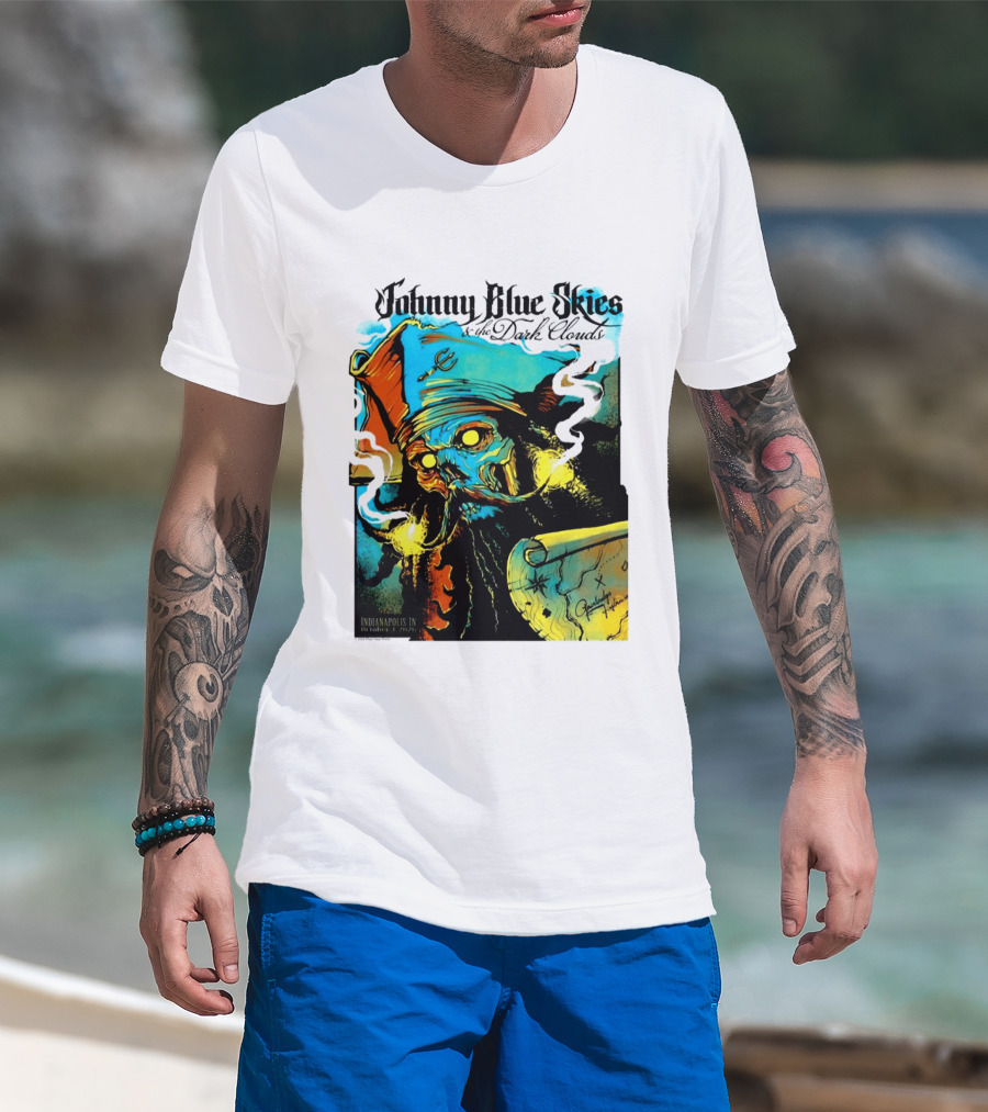 Johnny Blue Skies And The Dark Clouds Pirate Map Gainbridge Fieldhouse Indianapolis 2026 Event T-Shirt