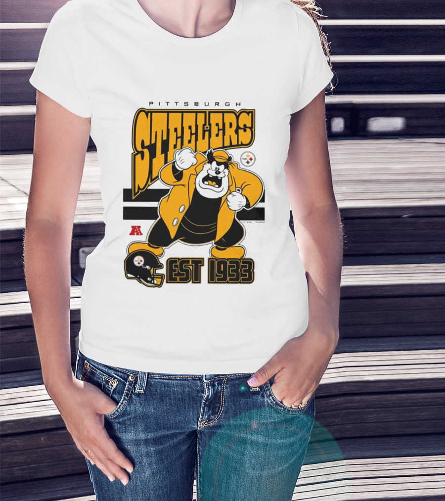 Pittsburgh Steelers Disney Pete EST 1933 NFL Collaboration T-Shirt