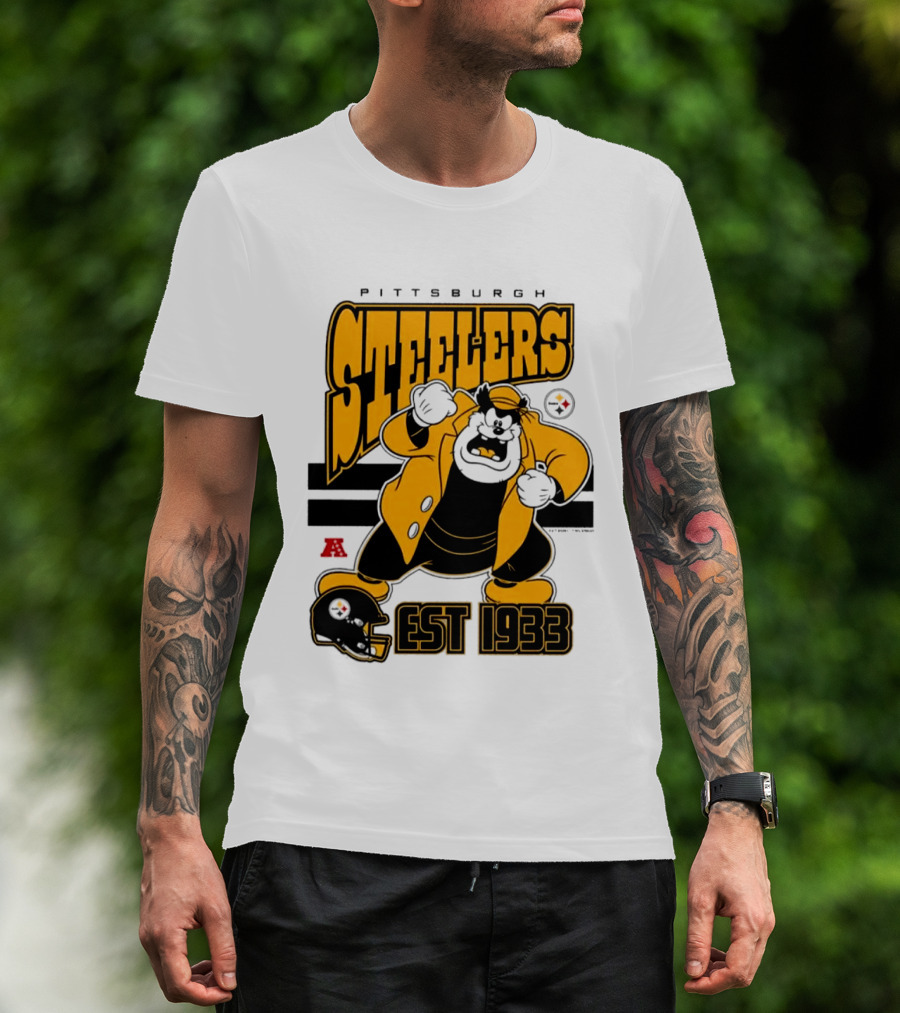Pittsburgh Steelers Disney Pete EST 1933 NFL Collaboration T-Shirt