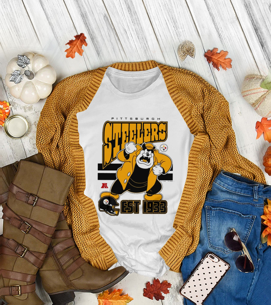 Pittsburgh Steelers Disney Pete EST 1933 NFL Collaboration T-Shirt