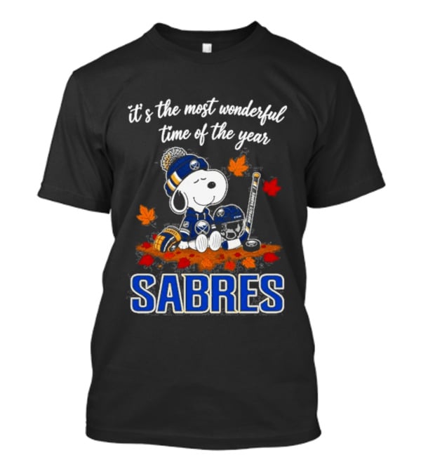 Buffalo Sabres Snoopy It's The Most Wonderful Time Of The Year Autumn Football T-Shirt