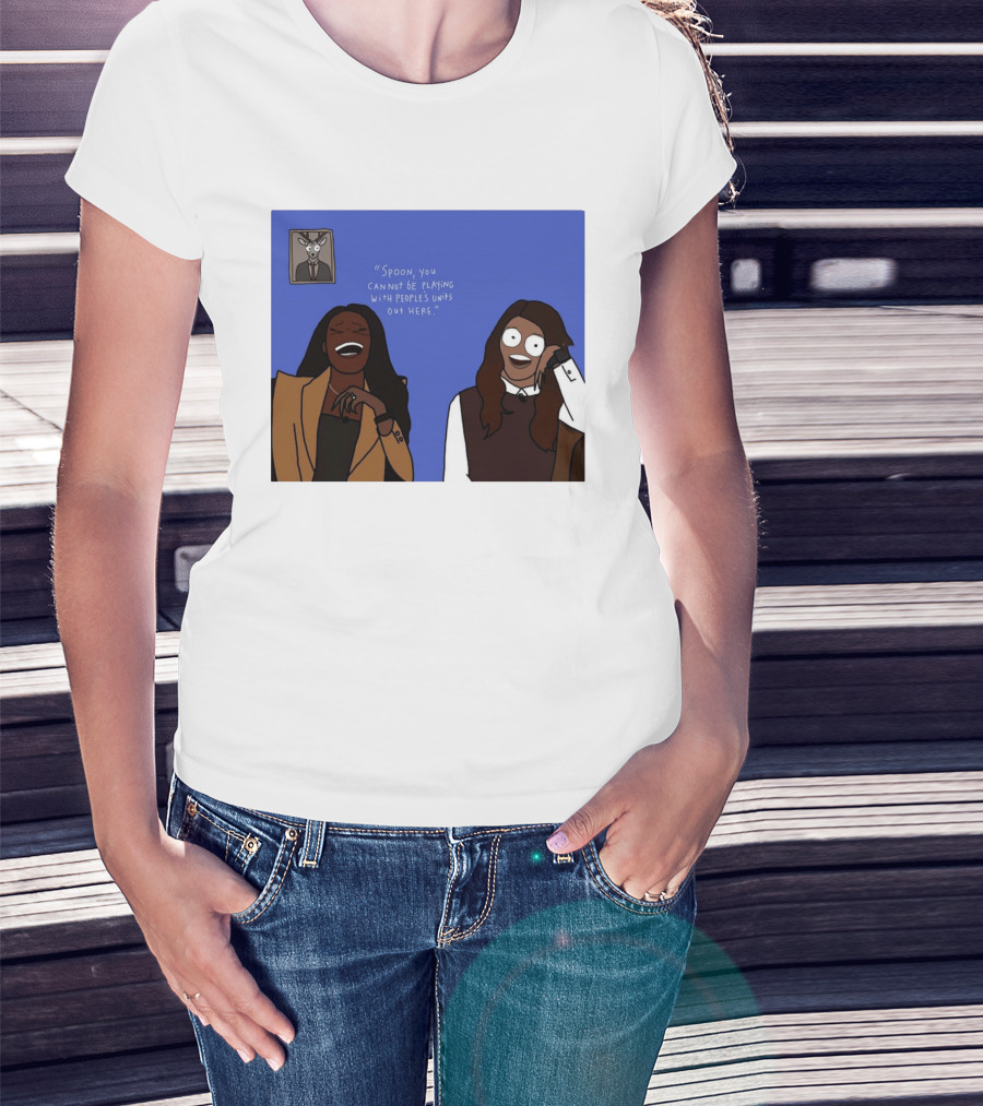 Spoon You Cannot Be Playing Meme Cartoon Laughter Scene T-Shirt