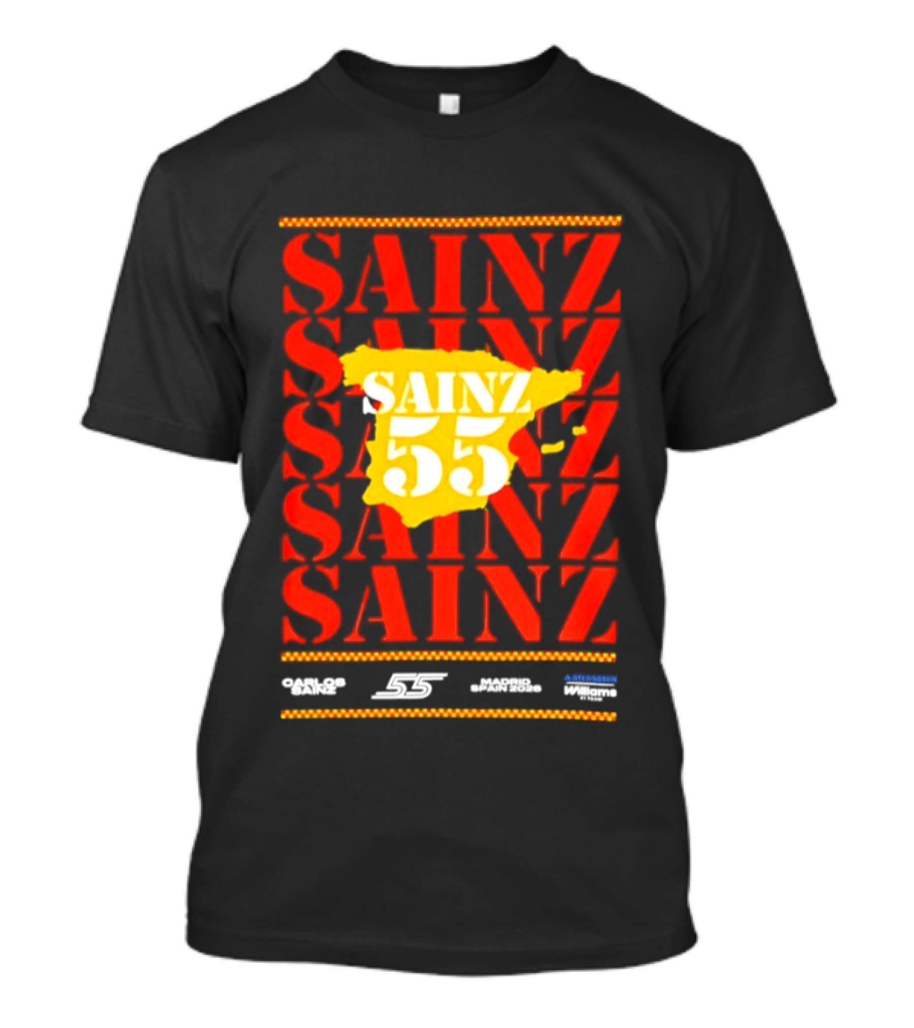 Sainz 55 Atlassian Williams Madrid Race Team Carlos T-Shirt