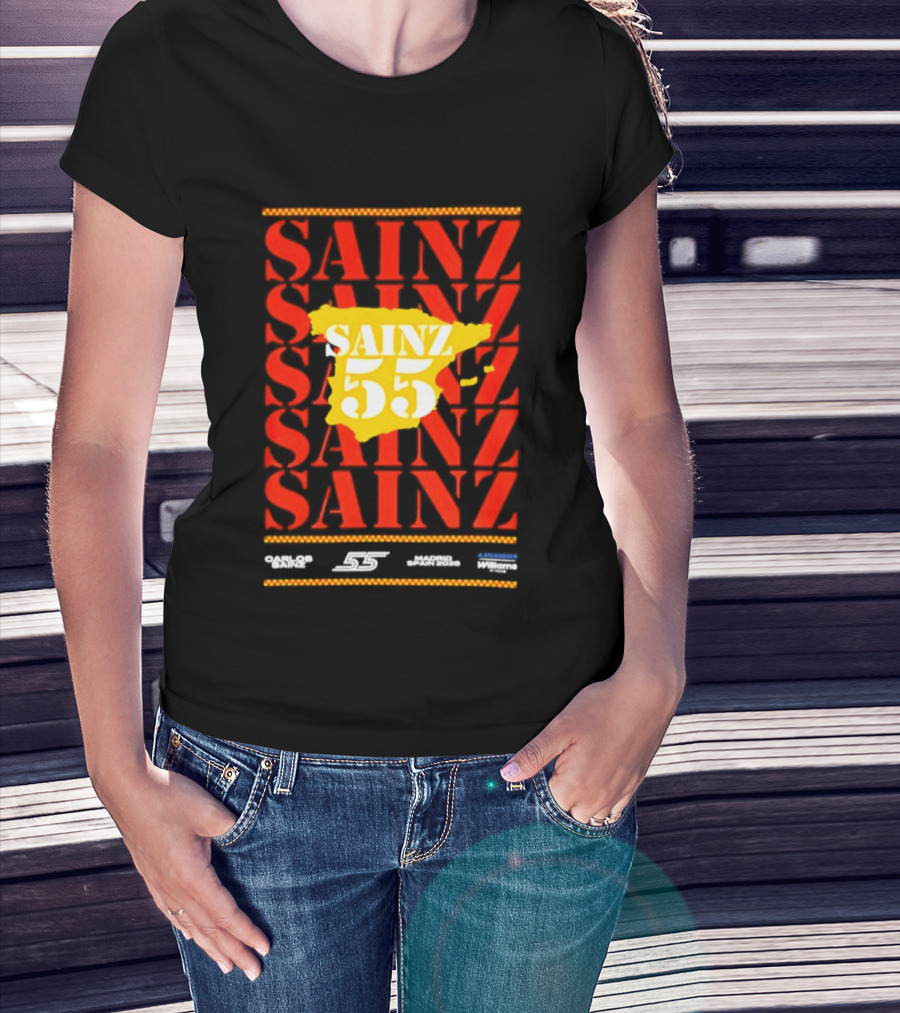 Sainz 55 Atlassian Williams Madrid Race Team Carlos T-Shirt