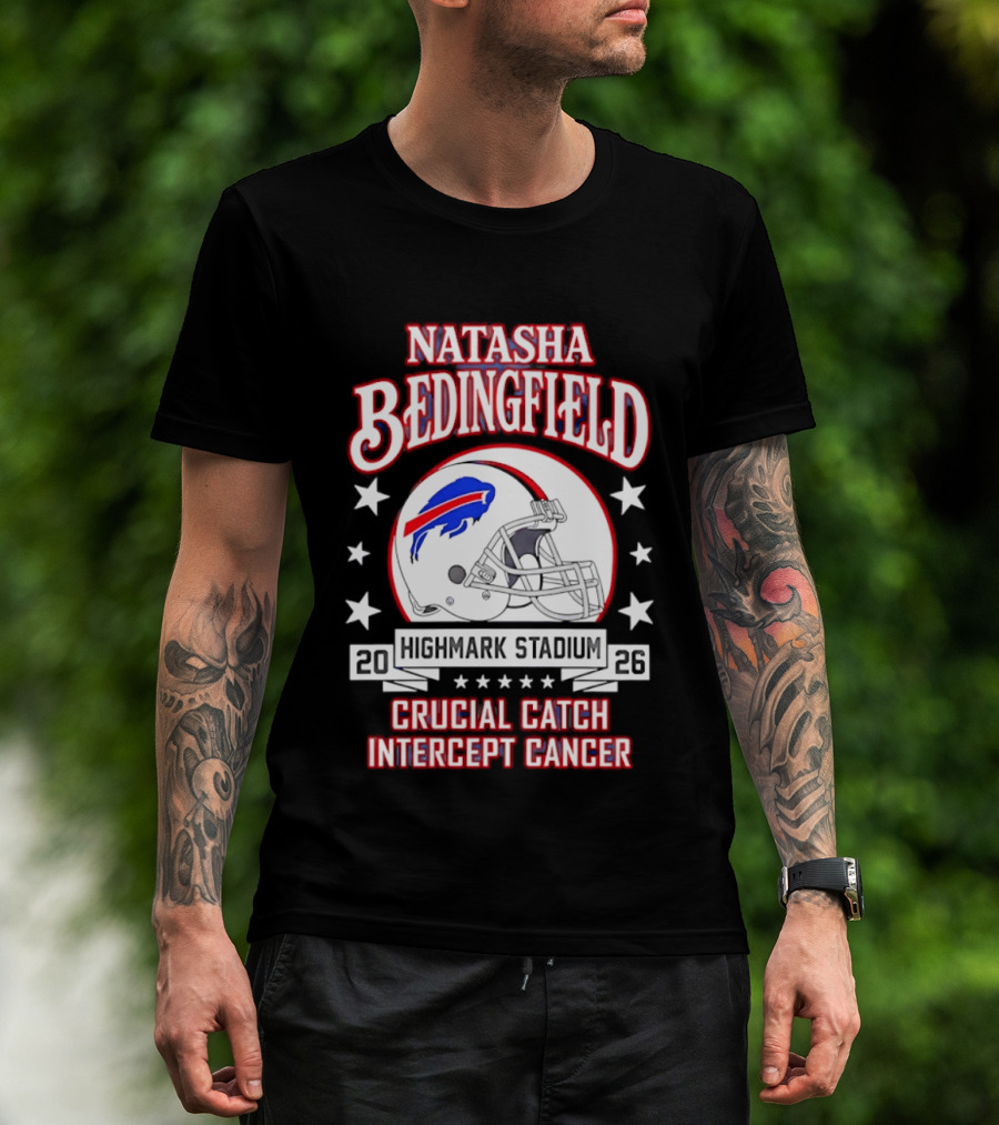 Buffalo Bills Natasha Bedingfield 2026 Crucial Catch Intercept Cancer T-Shirt