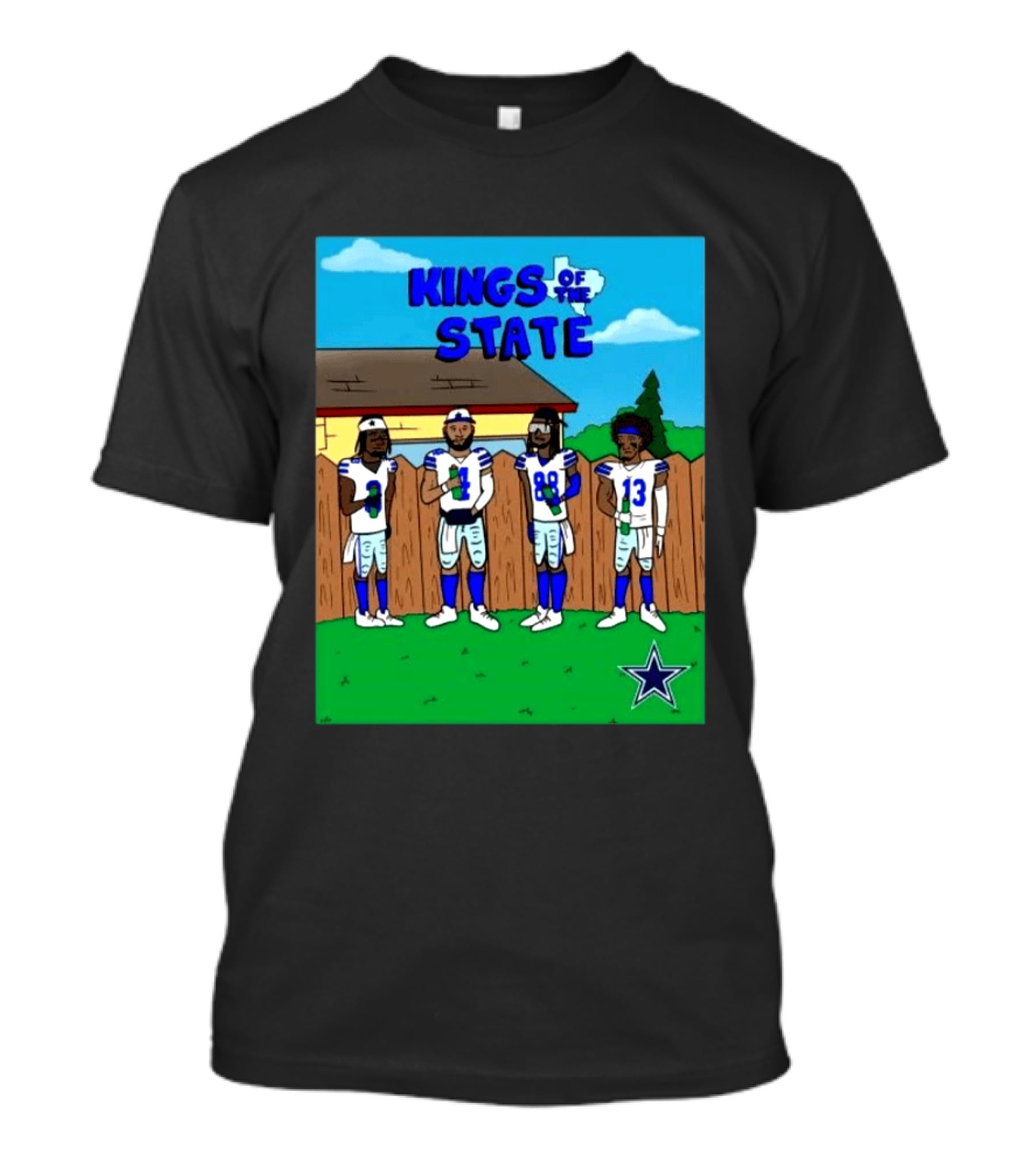 Dallas Cowboys Kings Of The State Football Team Texas Dedication T-Shirt