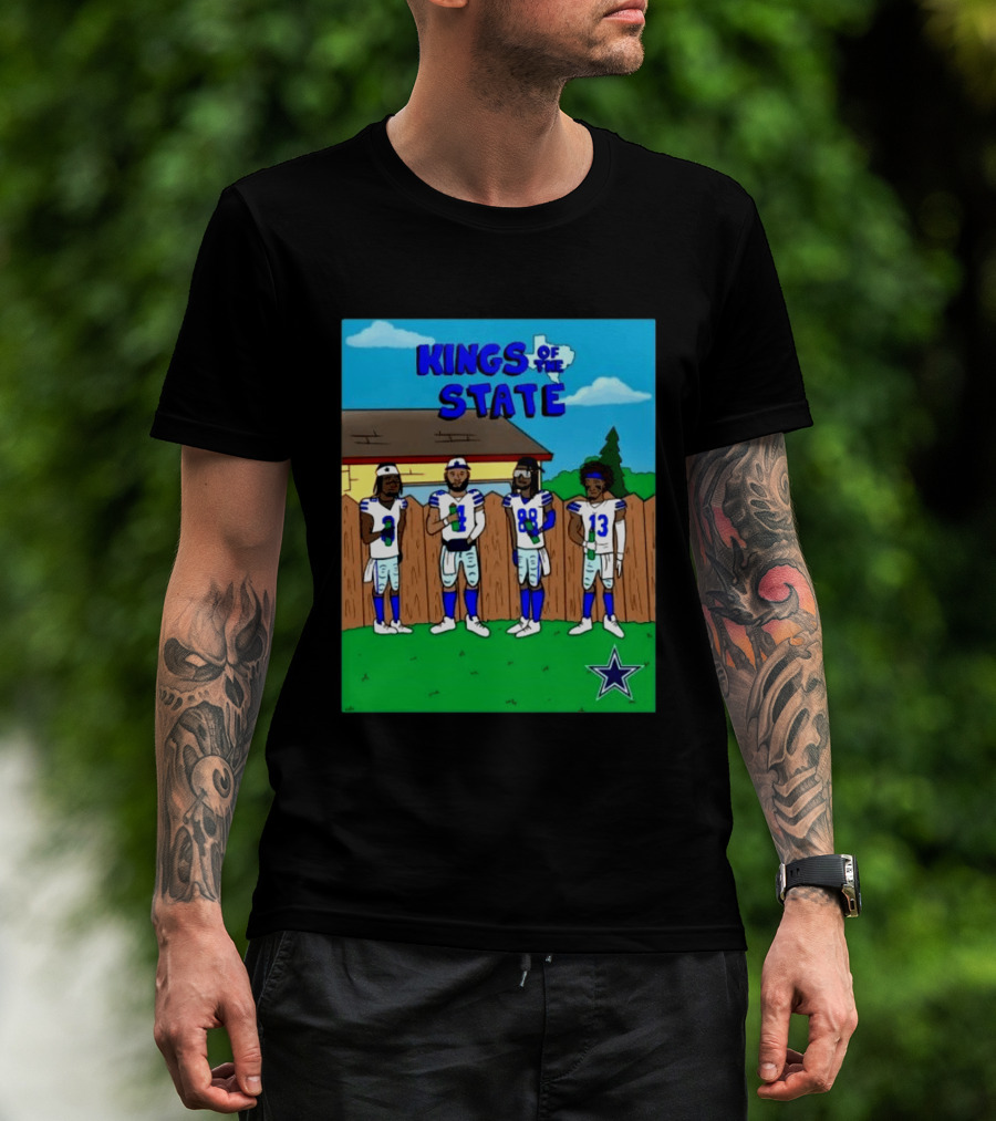 Dallas Cowboys Kings Of The State Football Team Texas Dedication T-Shirt