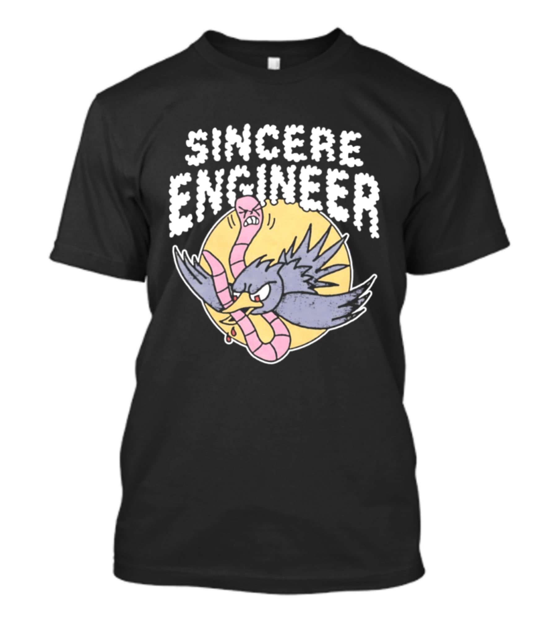 Sincere Engineer Bird With Worm Punk Rock T-Shirt