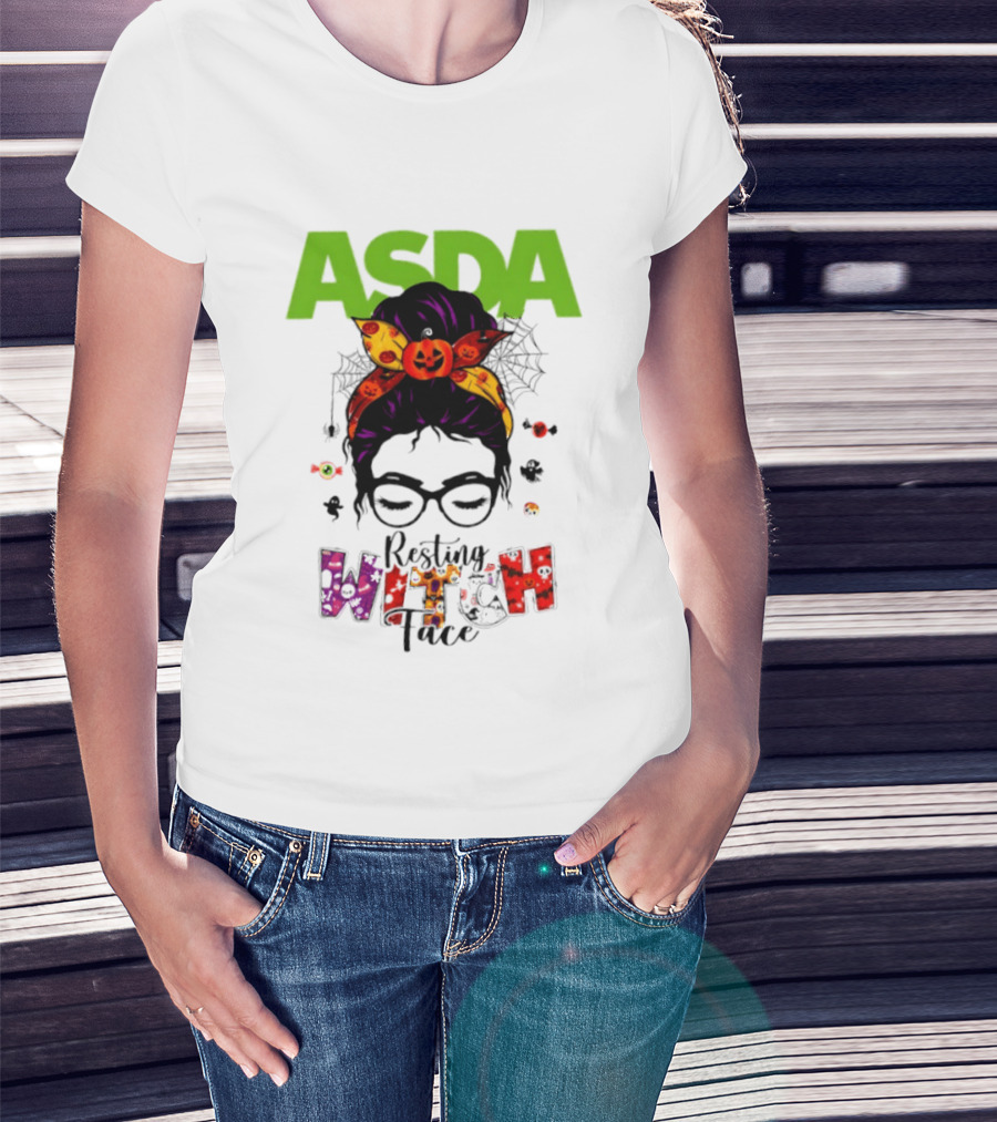 ASDA Resting Witch Face Halloween 2026 Pumpkin Headband Glasses T-Shirt