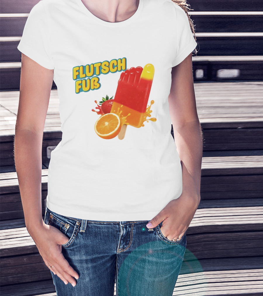 Flutsch Fub Popsicle Orange Strawberry Splash T-Shirt
