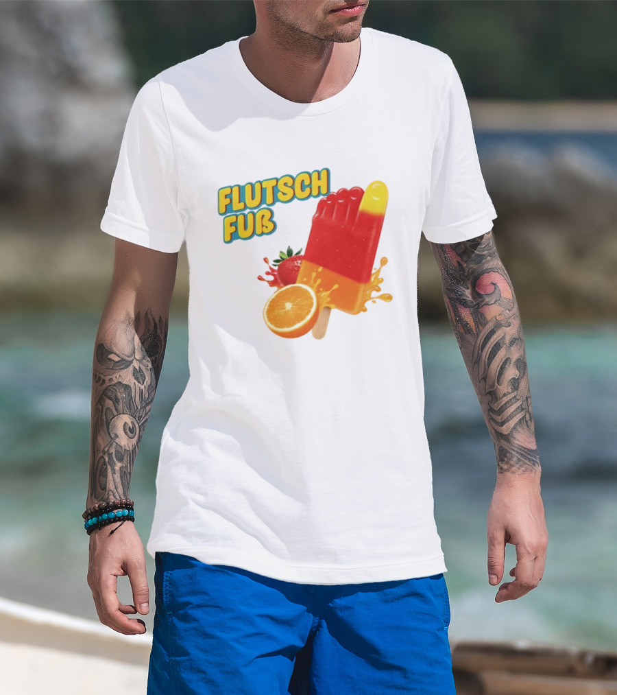 Flutsch Fub Popsicle Orange Strawberry Splash T-Shirt