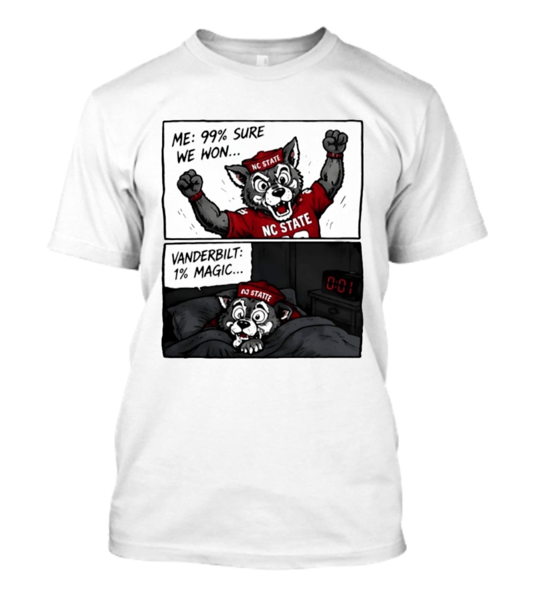 NC State Wolfpack 99 Percent Sure We Won Vanderbilt 1 Percent Magic Comic T-Shirt