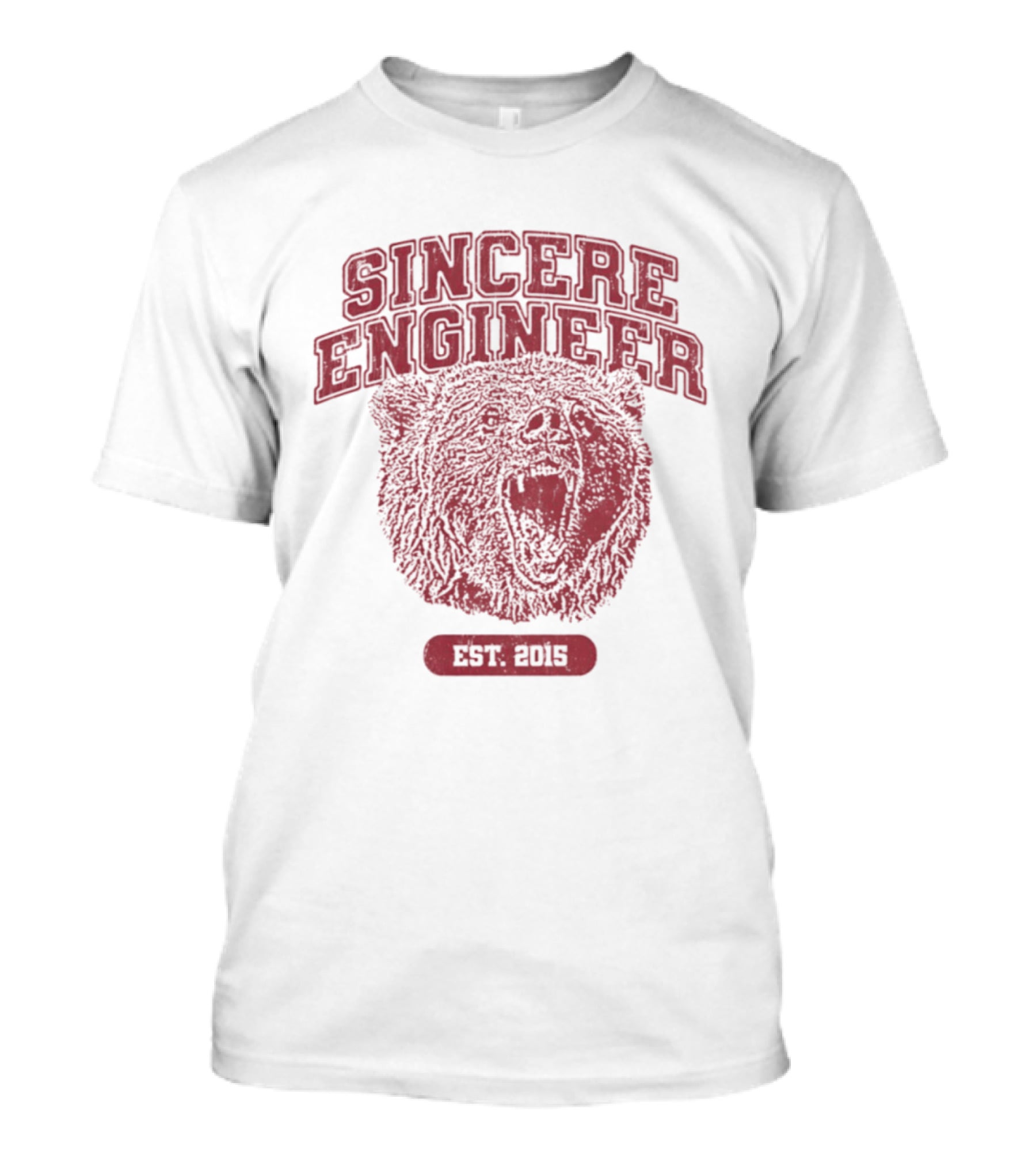 Sincere Engineer Bear Est 2015 Engineering T-Shirt
